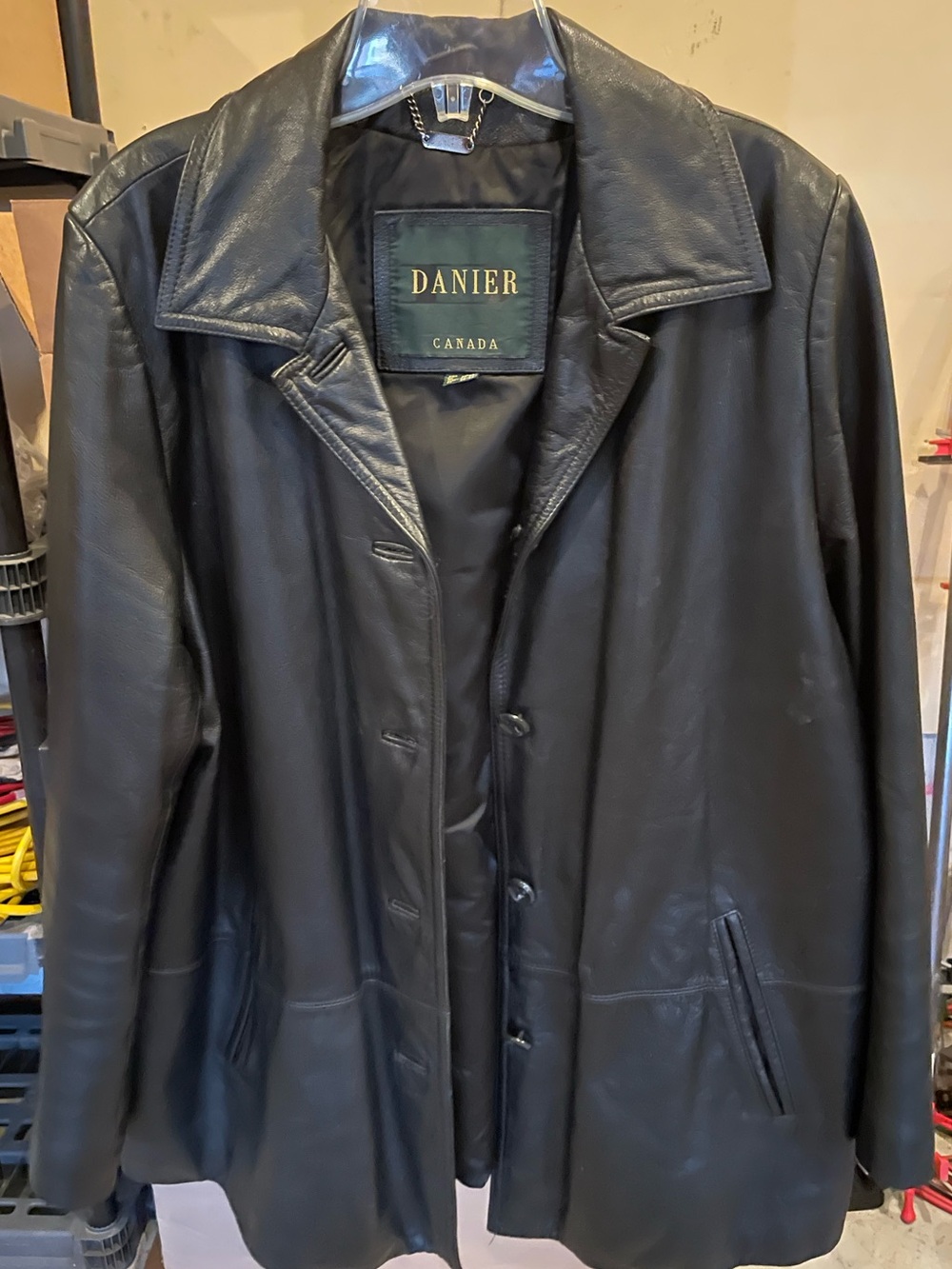 Vintage Danier Women’s Black Leather Coat - Size L